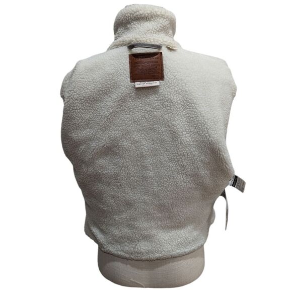 LEVI'S Romantic Biker Jacket Moto Cotton Denim Trucker Sherpa Lined Collar Women - Picture 8 of 10